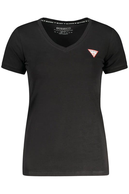GUESS JEANS SHORT SLEEVE T-SHIRT WOMEN BLACK