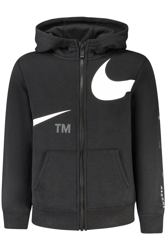 NIKE KIDS' BLACK ZIP-UP SWEATSHIRT