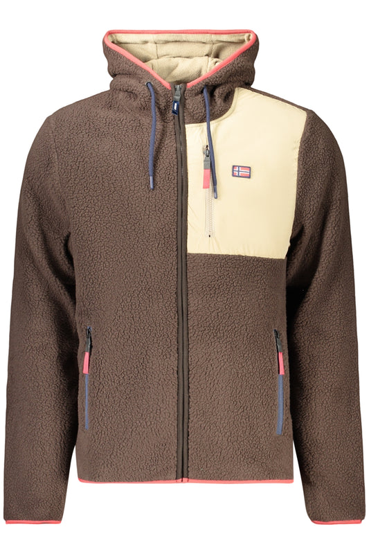 NORWAY 1963 MEN'S BROWN ZIP-UP SWEATSHIRT
