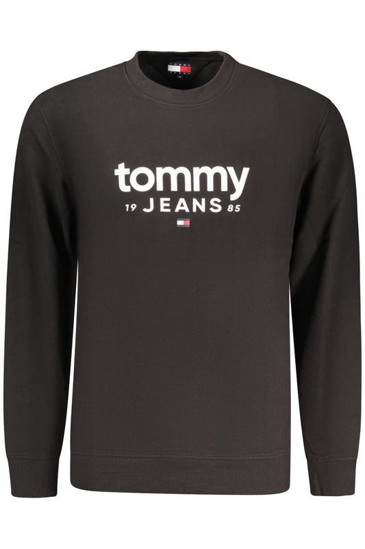 TOMMY HILFIGER MEN'S BLACK ZIP-UP SWEATSHIRT