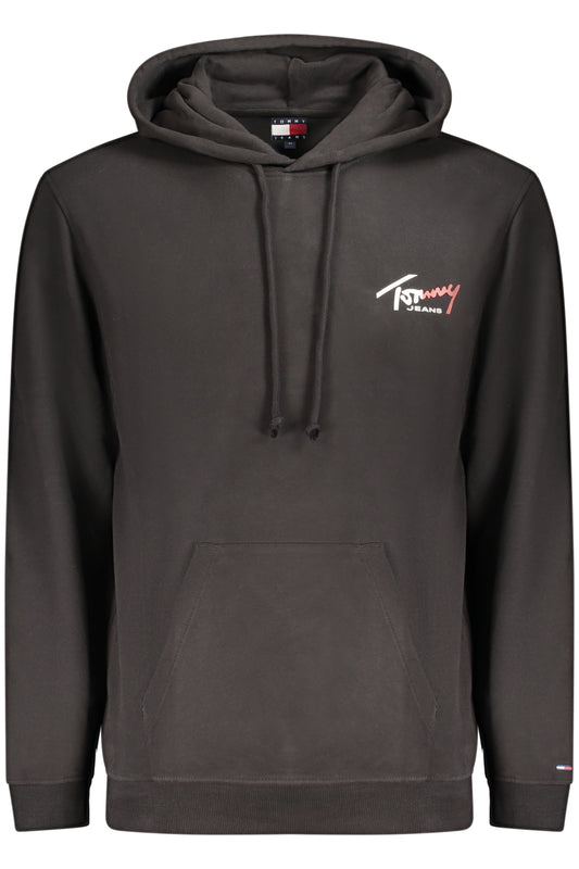 TOMMY HILFIGER MEN'S BLACK ZIP-UP SWEATSHIRT