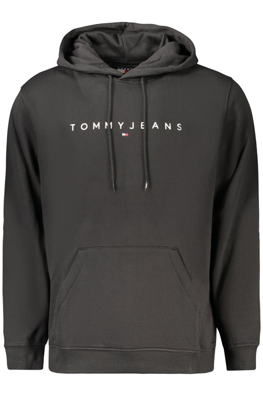 TOMMY HILFIGER MEN'S BLACK ZIP-UP SWEATSHIRT