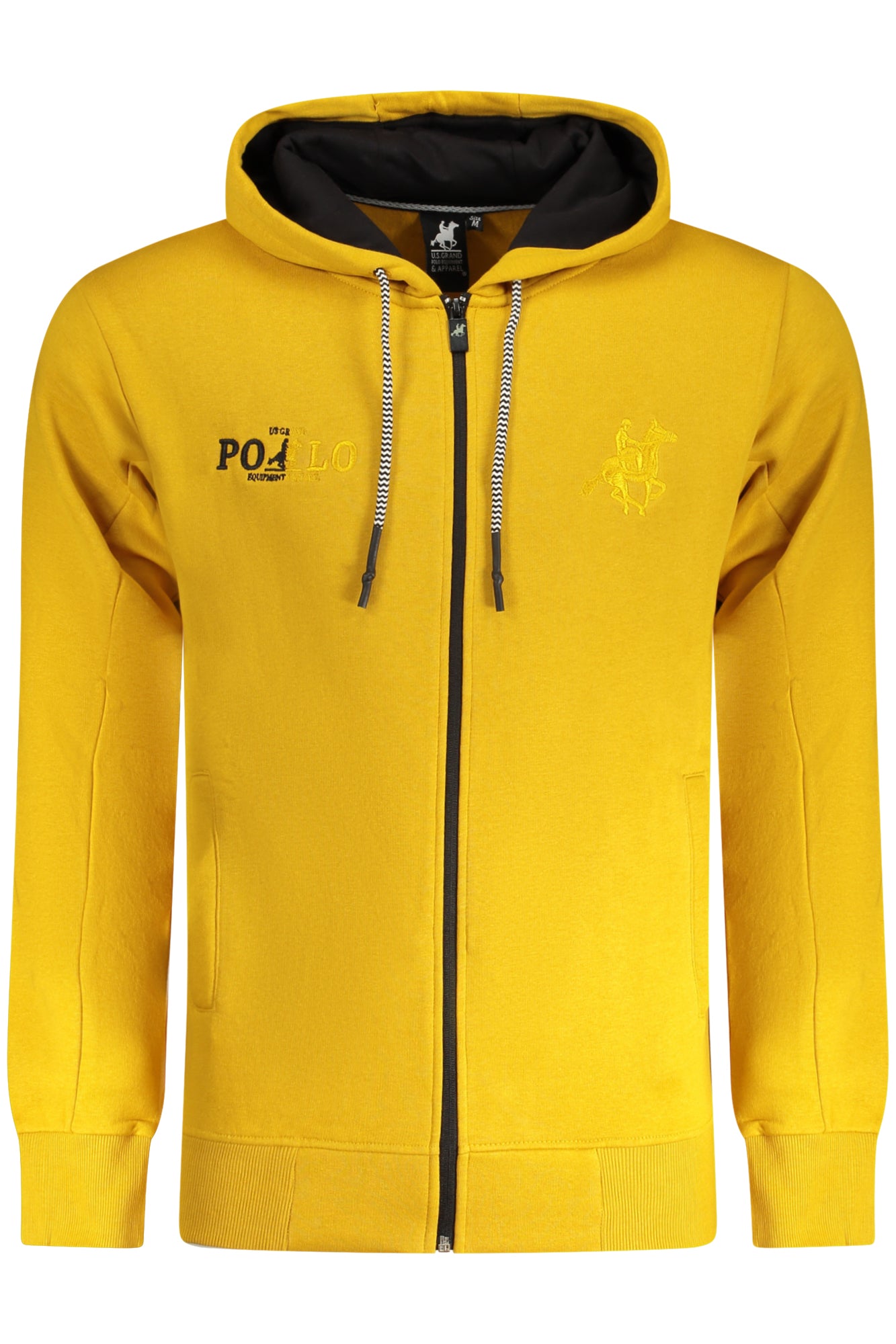 US GRAND MEN'S YELLOW ZIP-UP SWEATSHIRT
